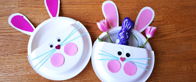 Oster-DIY mit Papptellern: befüllbare Osterhasen - Magazin